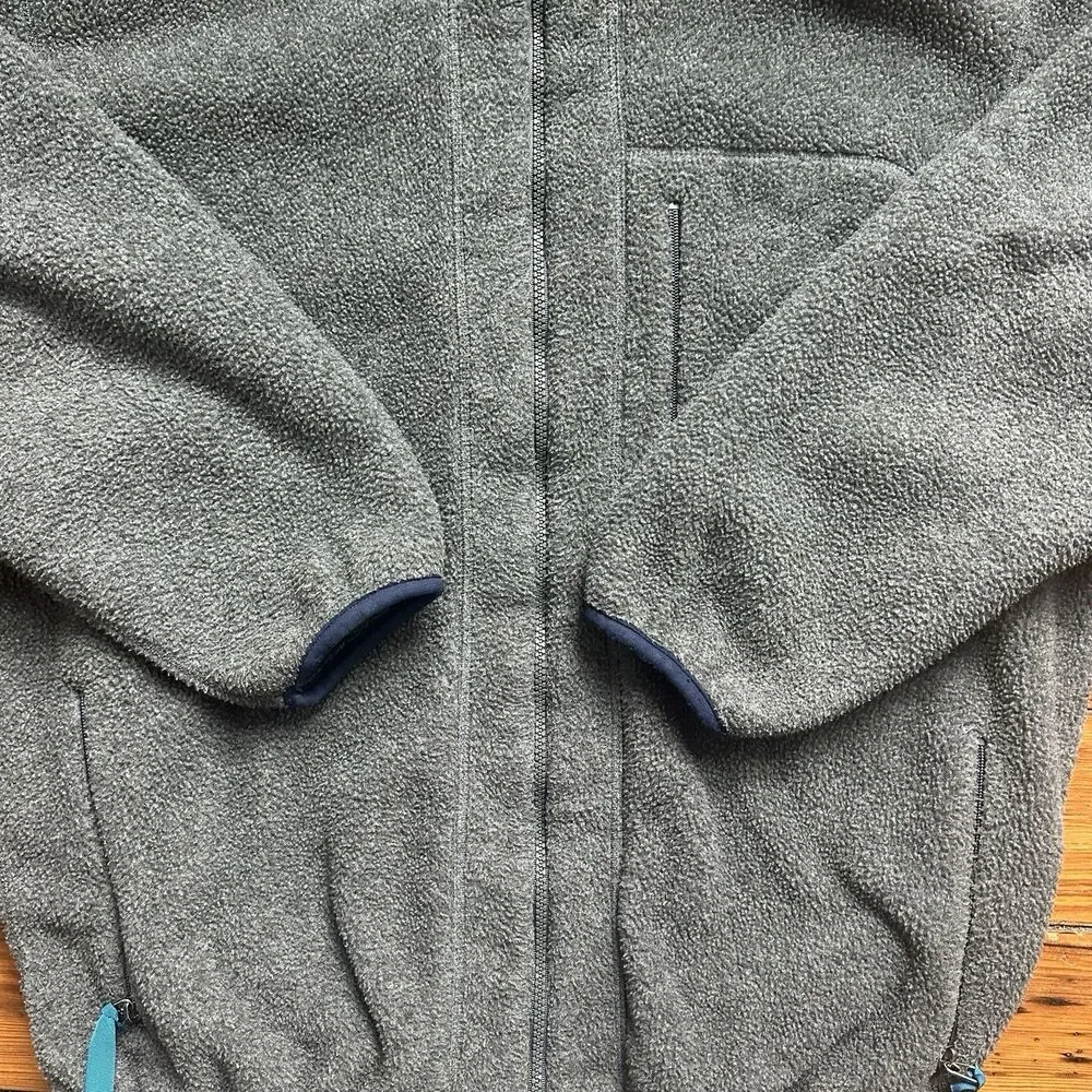 VTG Patagonia Gray Fleece Jacket Full Zip Men's Size XL Deep Pile Retro Made USA